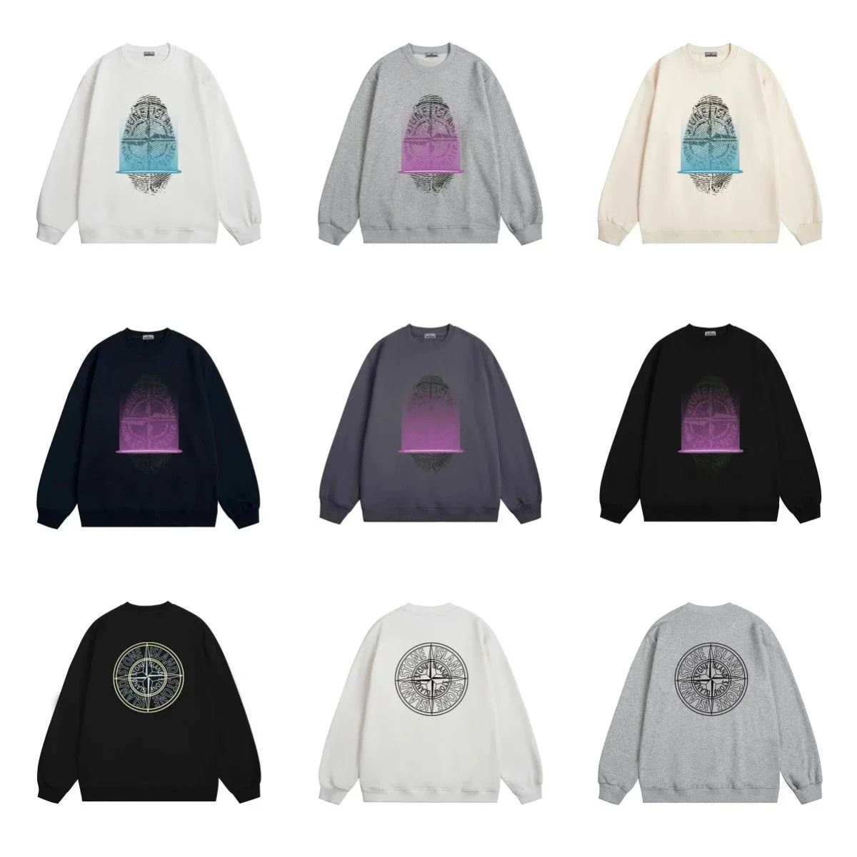 Stone Island Compass Logo Sweatshirt - White