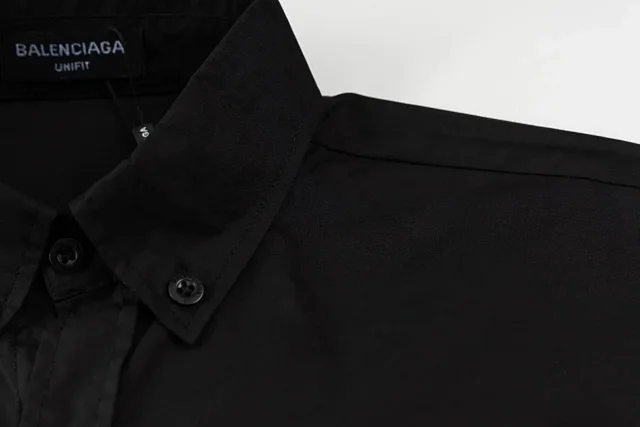 Balenciaga Shirts Short-Sleeve Logo-Print Button-Up Shirt product detail image 5