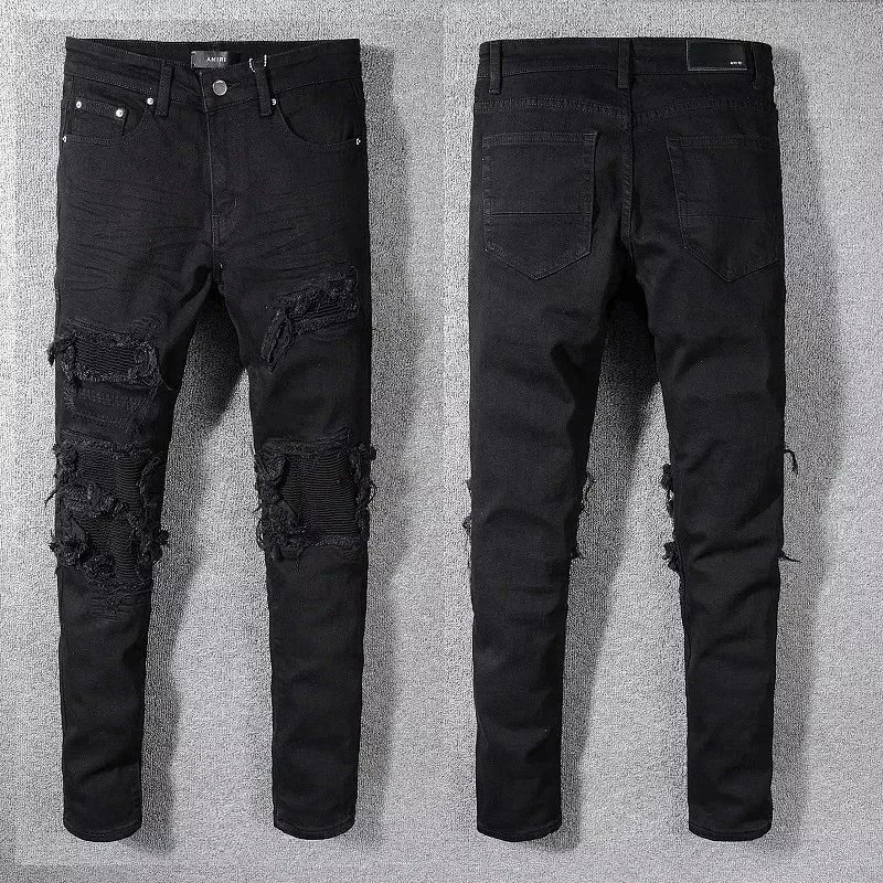 Amiri Distressed printed denim jeans image 4