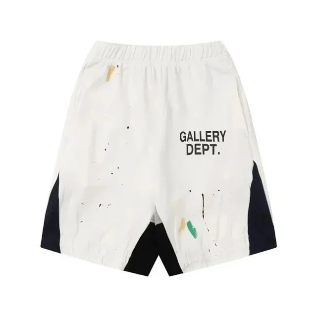 Unbranded Shorts Gallery Dept. text print, paint-splatter, color-block side panels product detail image 8