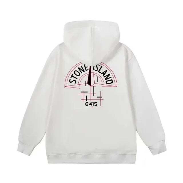 Stone Island Hoodies & Sweatshirts Hooded sweatshirt with compass back print product detail image 6