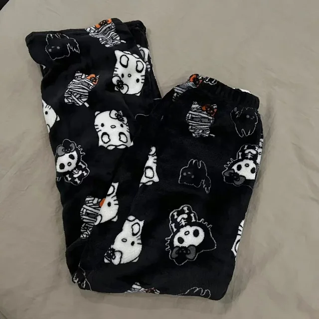 Hello Kitty Trousers Cartoon-print fleece lounge product detail image 6