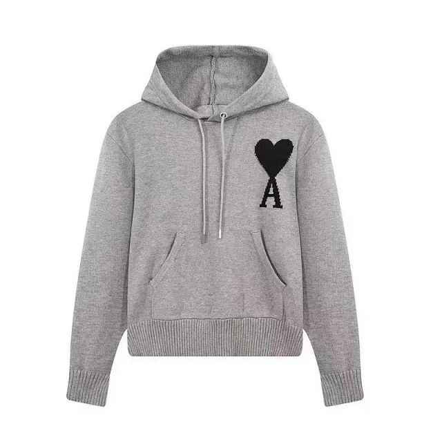 AMI Paris Hoodies & Sweatshirts de Coeur heart-logo hooded sweater product detail image 4