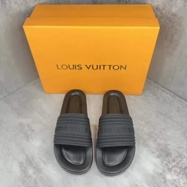 Louis Vuitton Pool Slide Black Slippers - 1