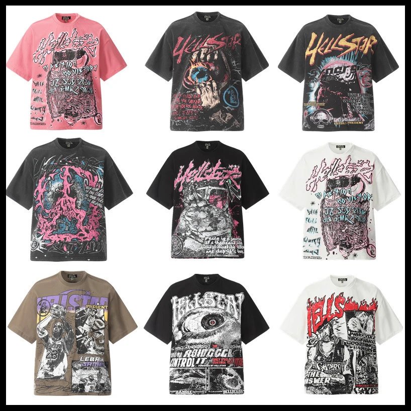 Hellstar T-Shirts Washed Graphic Print image 1