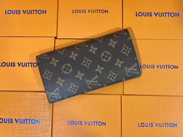 Louis Vuitton Monogram Eclipse Long Wallet Navy - 1