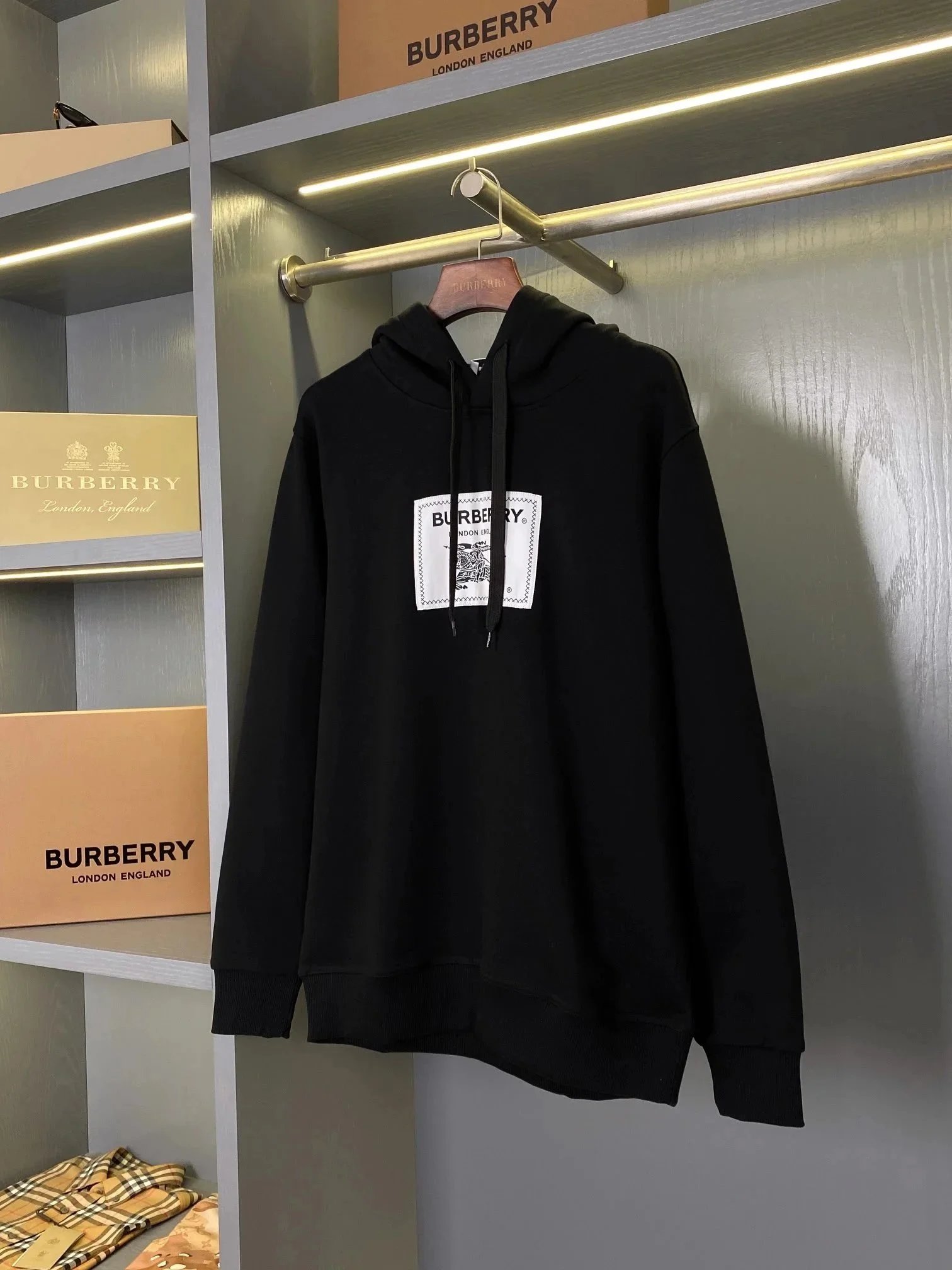 Burberry Hoodies & Sweatshirts Hooded with logo embroidery or print — 35