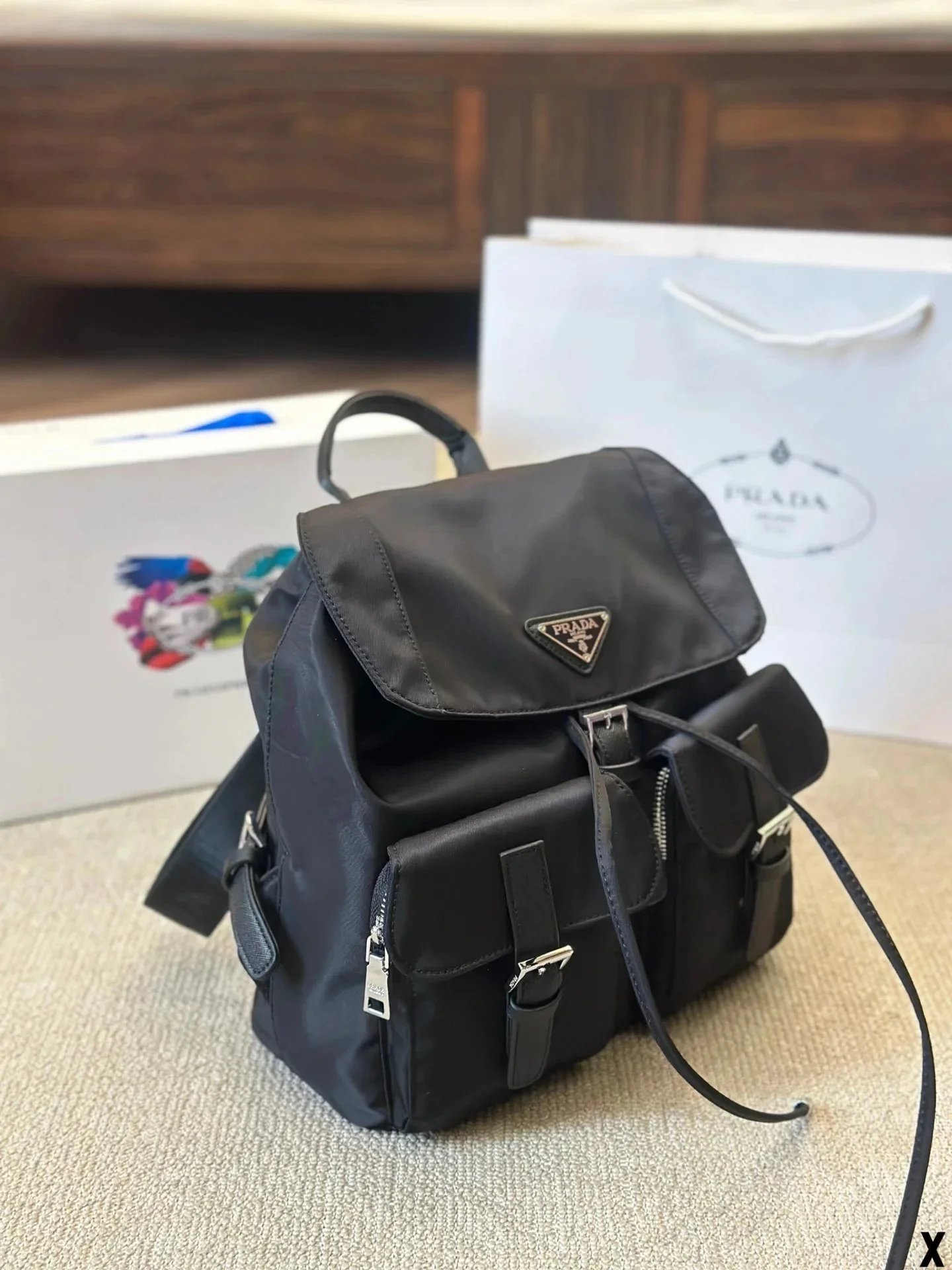 Prada Re-Nylon Backpack Black - 4