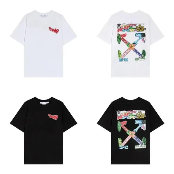 Off-White x United Arrows 'United Care' Multicolor Graphic Print T-Shirt - 7
