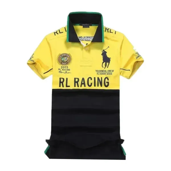 Ralph Lauren RL Racing Yellow and Black Polo - 1