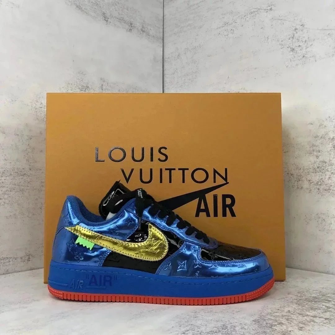 Louis Vuitton x Nike Air Force 1 Low Damier Check White Sneakers - 8
