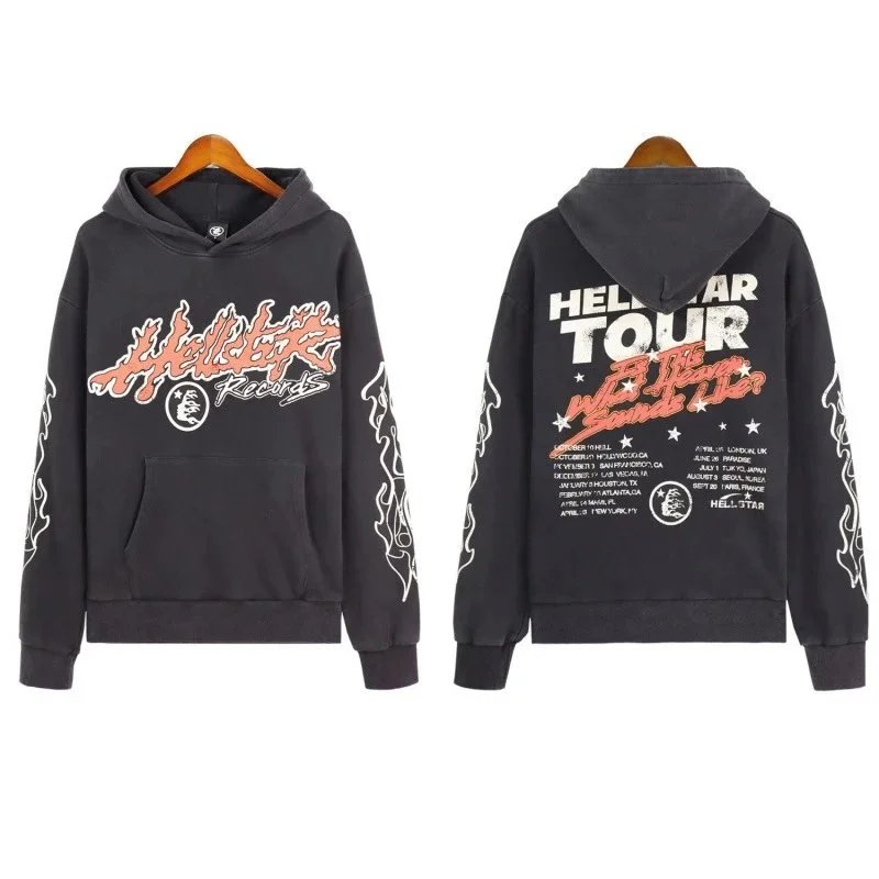 Hellstar Records x Hellstar Tour Hoodie Black - 1