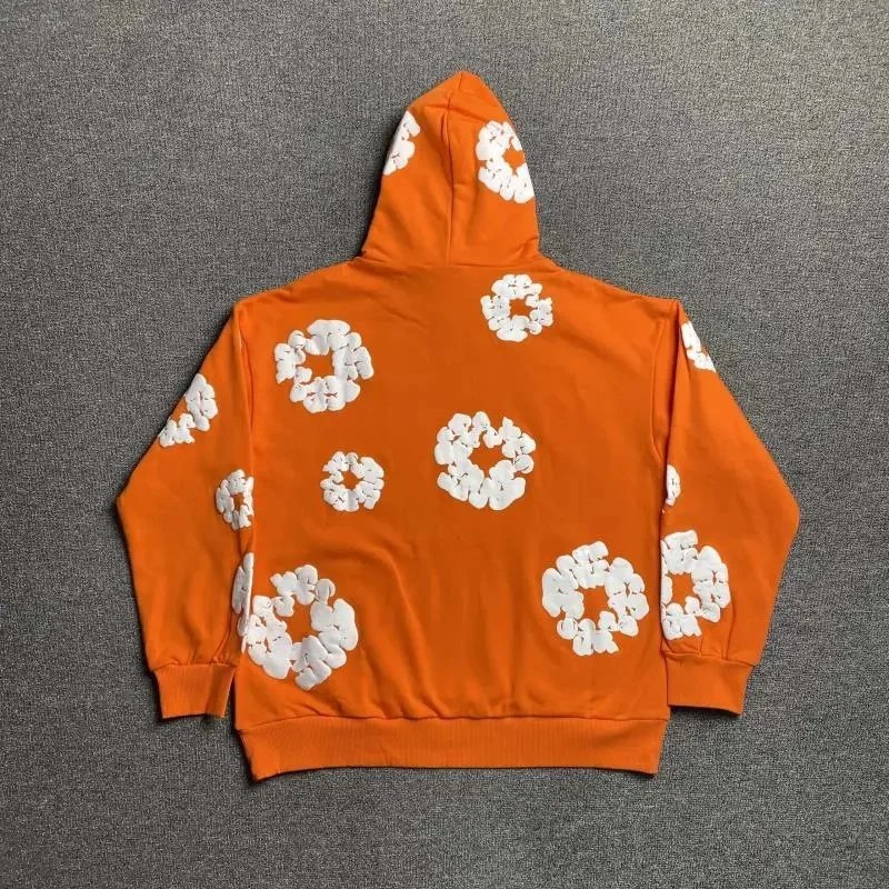 Unbranded Hoodies & Sweatshirts Hooded Sweatshirt with Raised Floral Ring Appliqués — 3