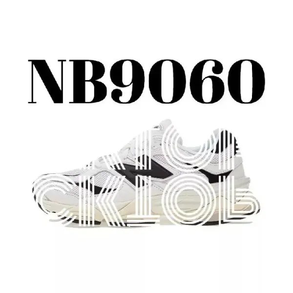 New Balance 9060 White Black Chunky Sneakers - 1