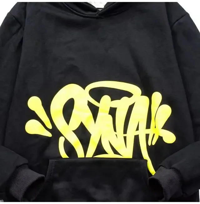 Unbranded Hoodies & Sweatshirts Hooded sweatshirt with graffiti-style print and kangaroo pocket product detail image 4