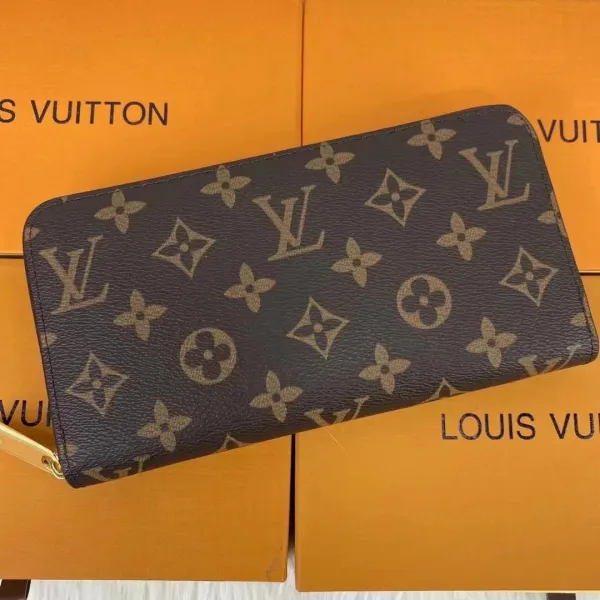 Louis Vuitton Monogram Canvas Zippy Wallet Brown Long Wallet - 1
