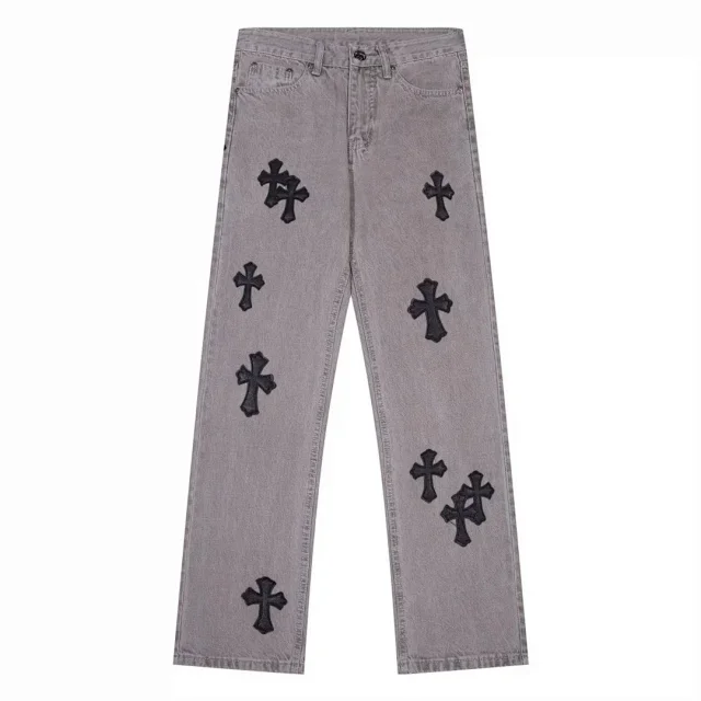 Unbranded Jeans Straight-Leg Cross Appliqué product detail image 2