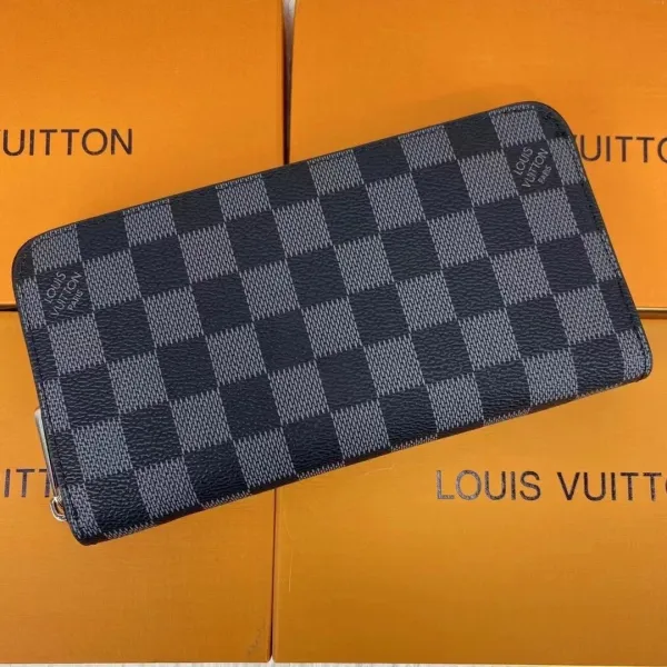 Louis Vuitton Damier Graphite Long Wallet Navy Gray - 1