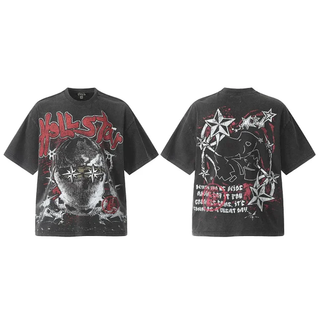 Hellstar T-Shirts Washed Graphic Print product detail image 10