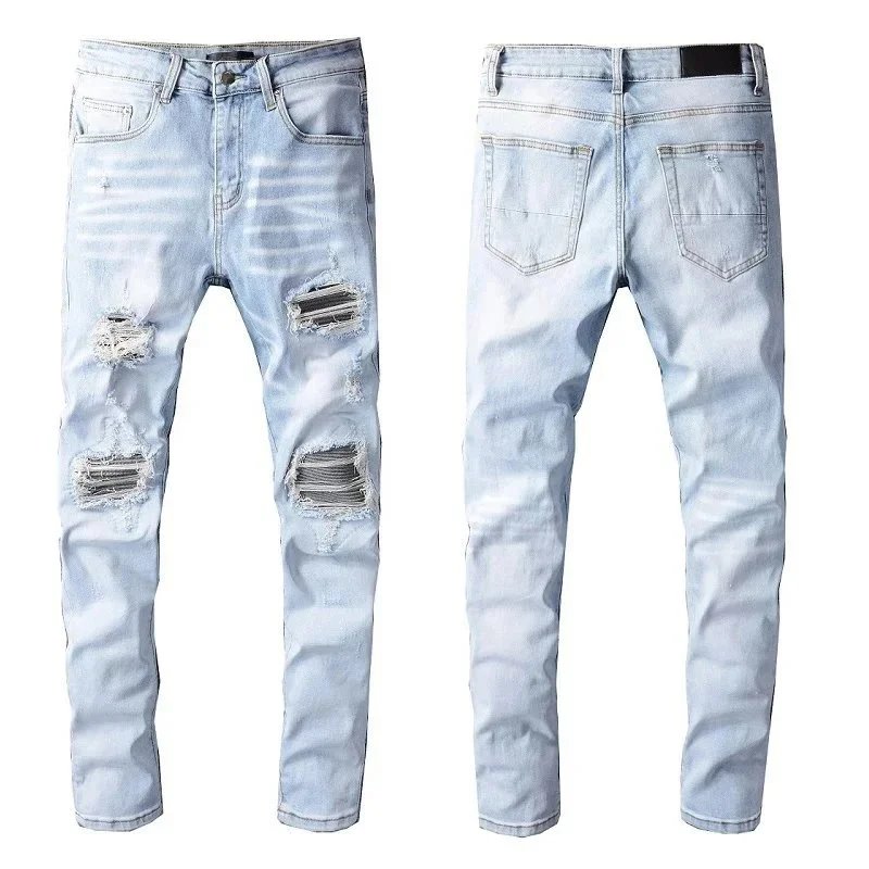 Unbranded Jeans Distressed Slim-Fit — 699