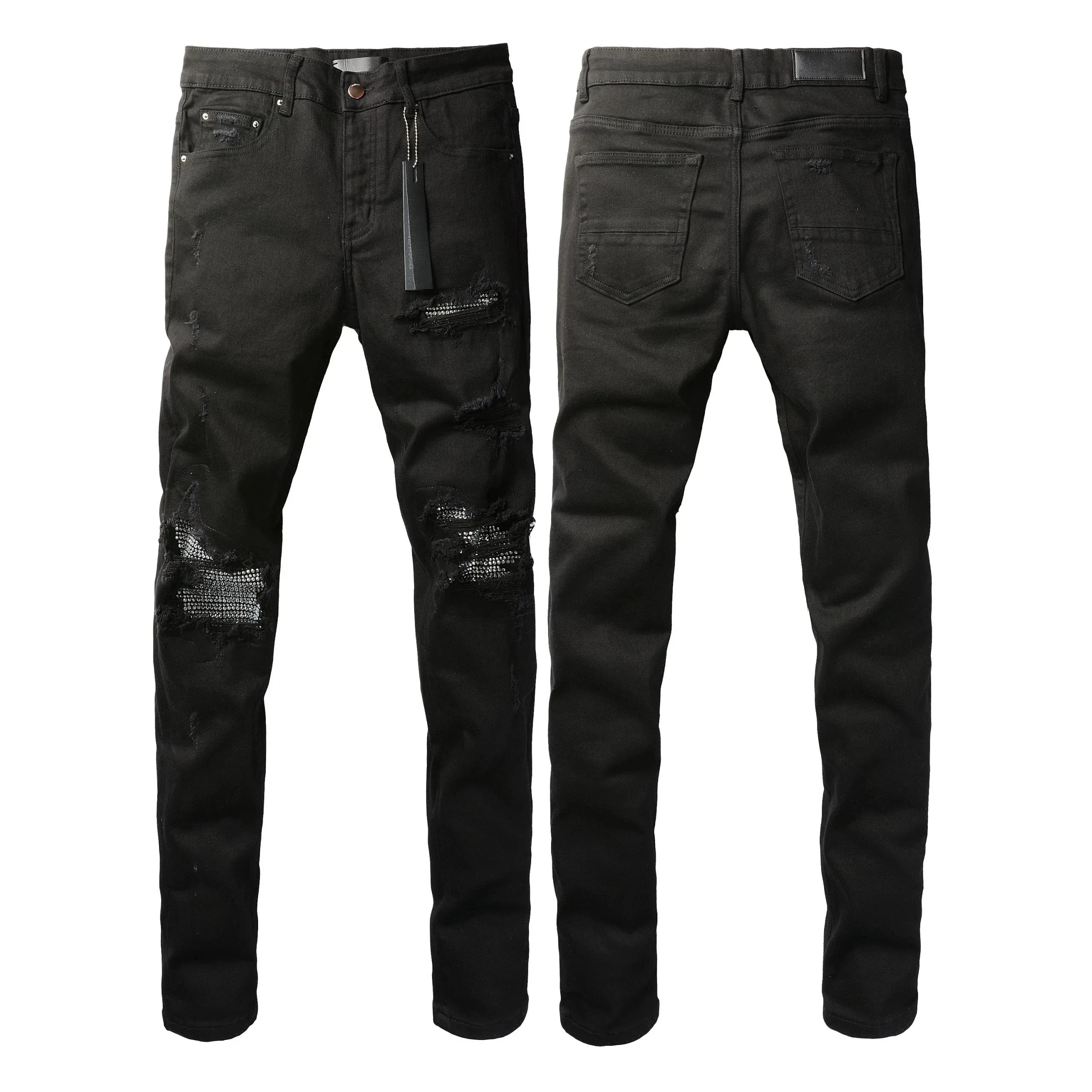 Unbranded Jeans Distressed Slim-Fit — 8878