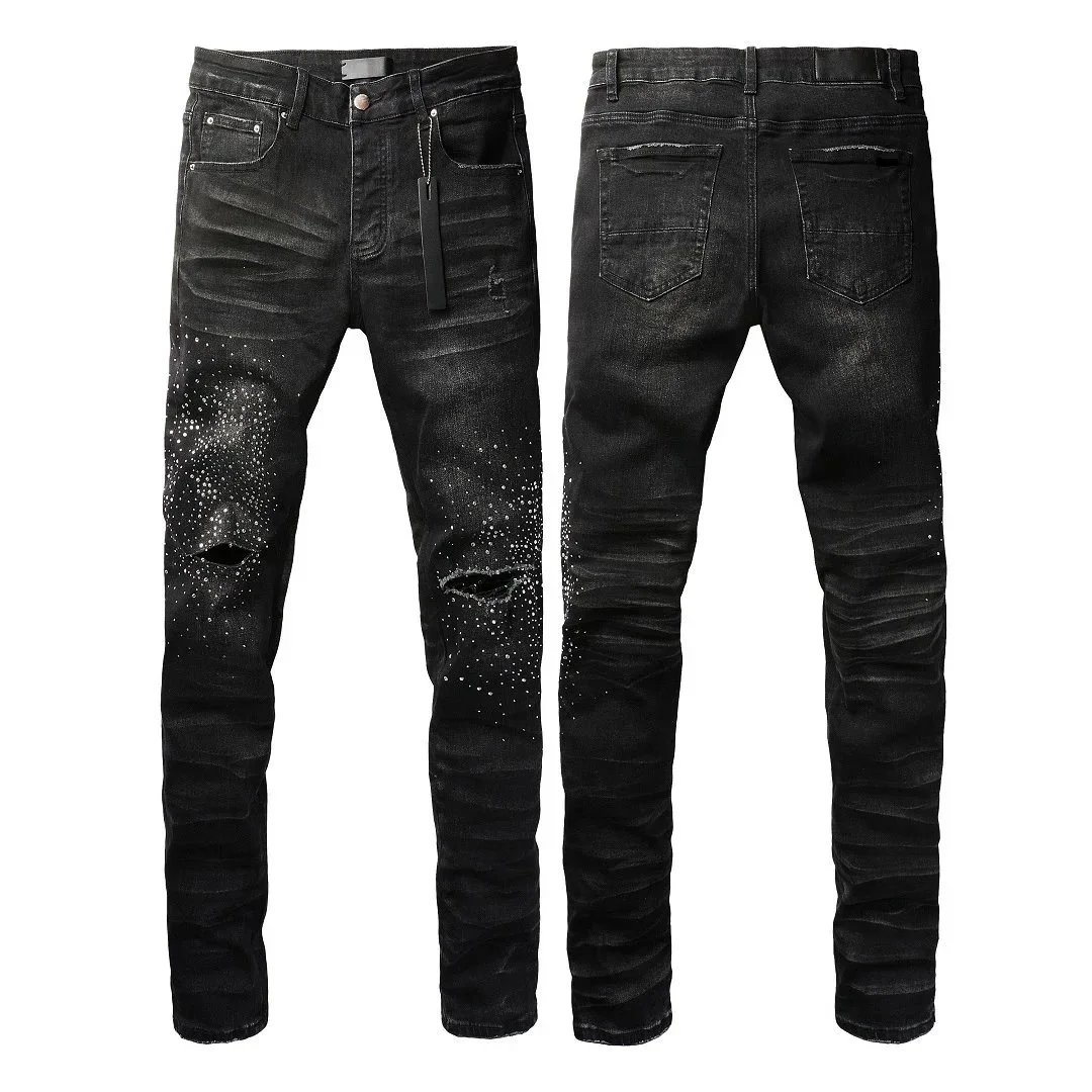 Unbranded Jeans Distressed Slim-Fit — 8883