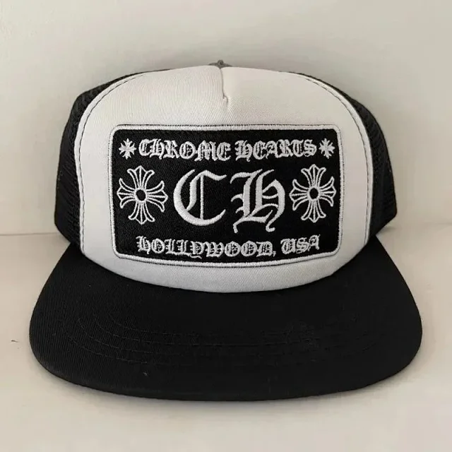 Chrome Hearts Hats Embroidered Logo Patch Flat-Brim Cap product detail image 1