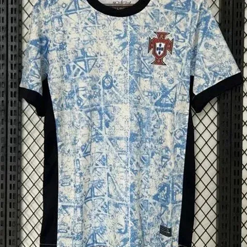 Portugal National Team x Nike Away Jersey Blue Abstract Print T-Shirt - 1