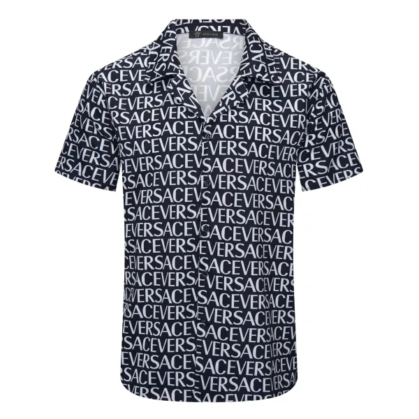 Versace Medusa Print Short-Sleeve Shirt and Shorts Set Multicolor - 4