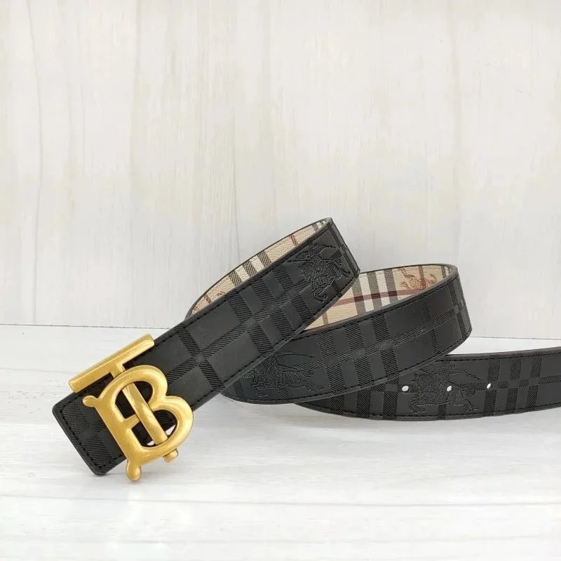 Burberry Belts Check-pattern belt with TB monogram buckle image 13