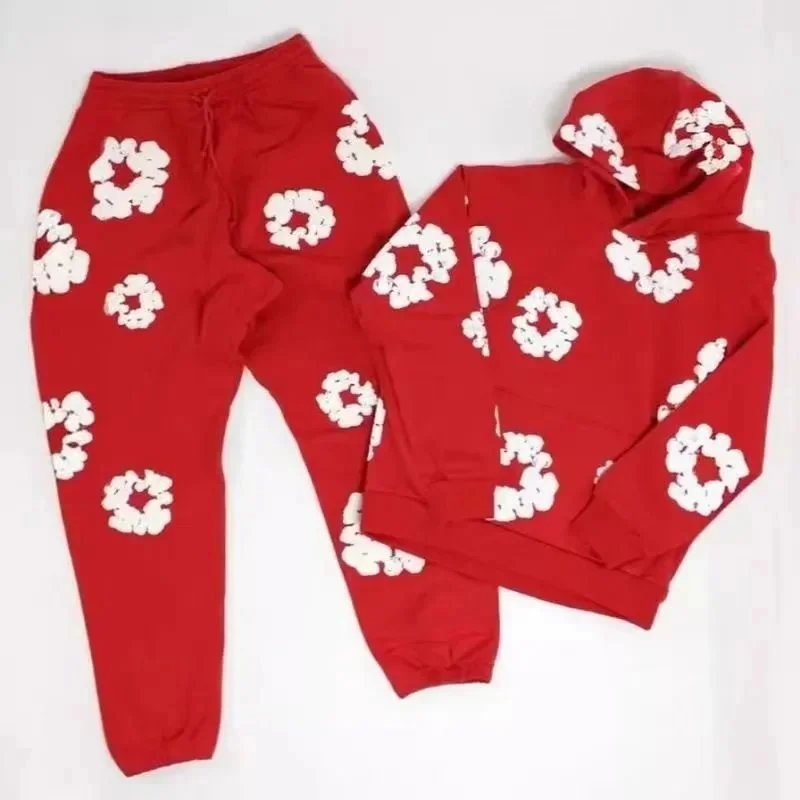 Unbranded Hoodies & Sweatshirts Hooded Sweatshirt with Raised Floral Ring Appliqués — 22
