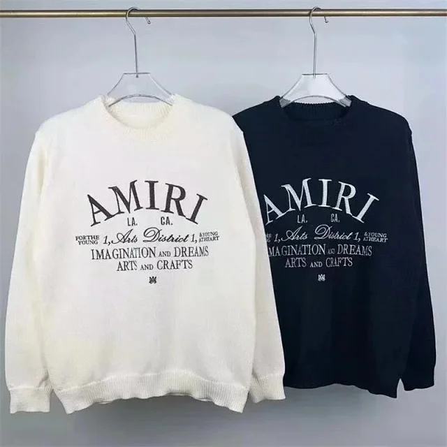 AMIRI Knitwear Logo Graphic Crewneck Sweater product detail image 9