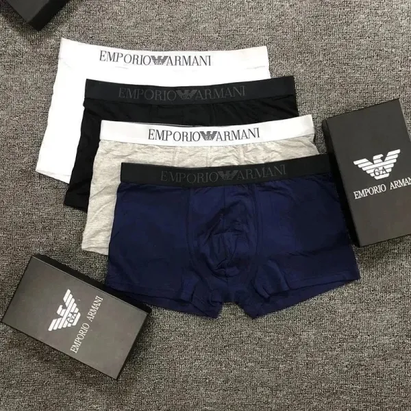 Emporio Armani Classic Boxer Briefs Set in White, Black, Gray, and Navy - 1
