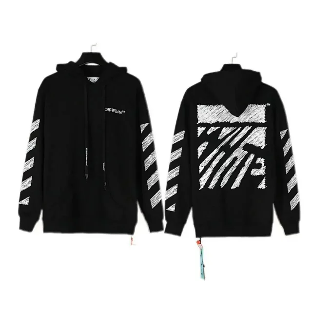 Off-White Hoodies & Sweatshirts Hooded Sweatshirt with Arrow Graphics product detail image 5