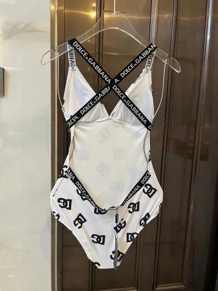 Dolce & Gabbana Logo Band Bralette and Brief Set White Underwear - 6