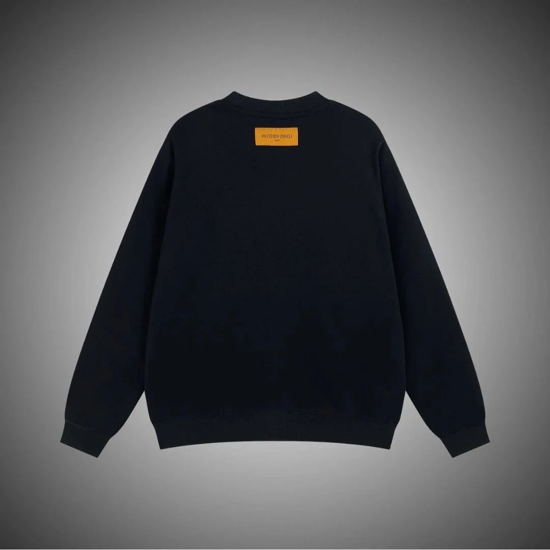 Louis Vuitton Monogram Print Graphic Hoodie Black - 5
