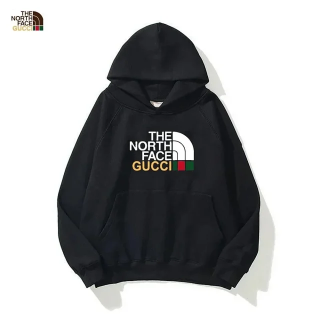The North Face Hoodies & Sweatshirts Gucci logo-print pullover hoodie with kangaroo pocket product detail image 5