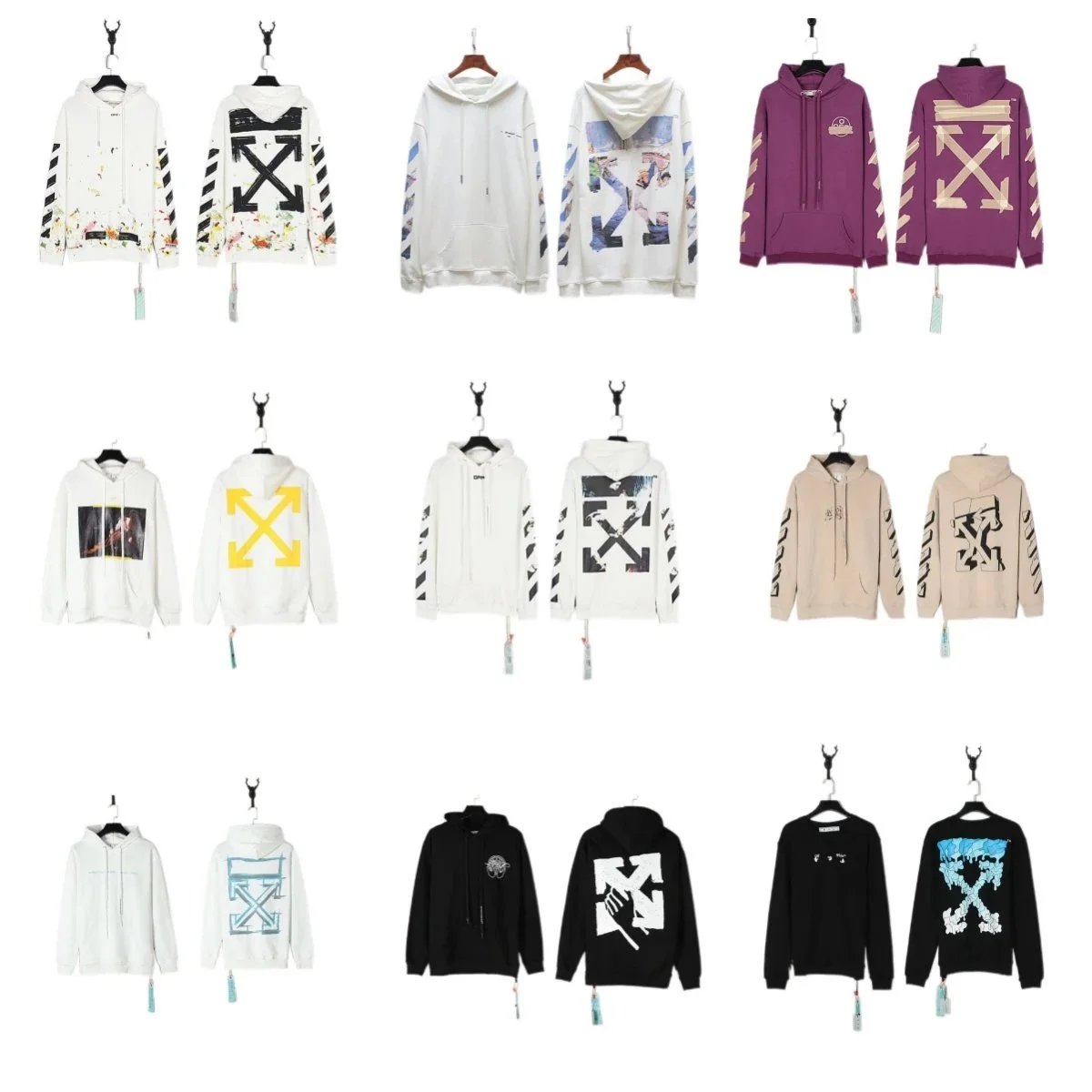 Off-White Arrow Print Beige Hoodie - 2