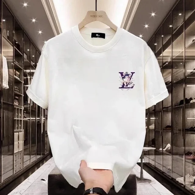 Unbranded T-Shirts Short-Sleeve Crewneck T-Shirt with Opera Character and Letter V Graphic product detail image 1