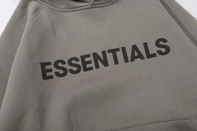 Fear of God Hoodies & Sweatshirts ESSENTIALS logo pullover hoodie with kangaroo pocket product detail image 6