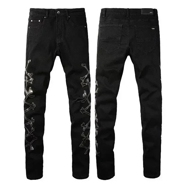 AMIRI Jeans Distressed graphic-print product detail image 14