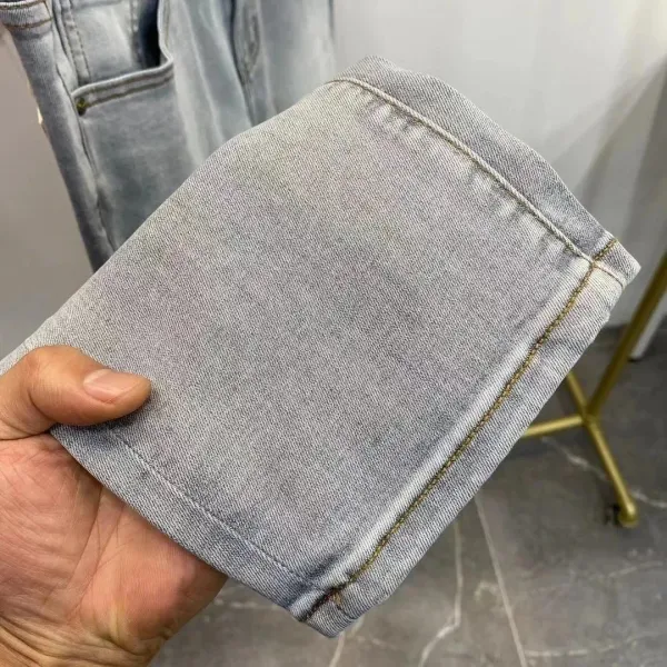 Fendi FF Logo Patch Light Wash Jeans - 7