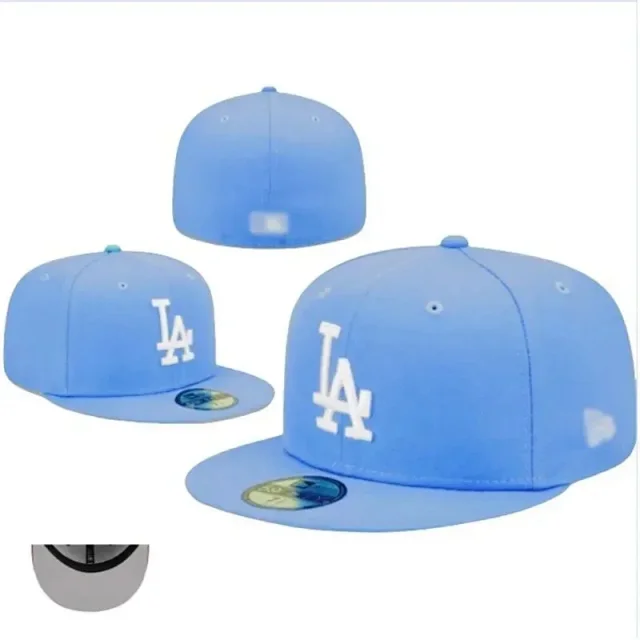 New Era Hats 59FIFTY-style flat-brim fitted baseball caps with embroidered team logos product detail image 8