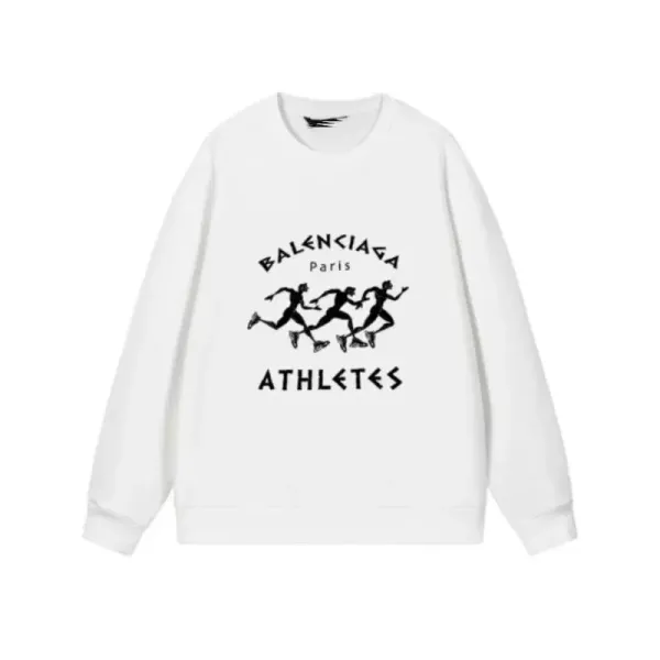 Balenciaga Athletes Print White Hoodie - 1
