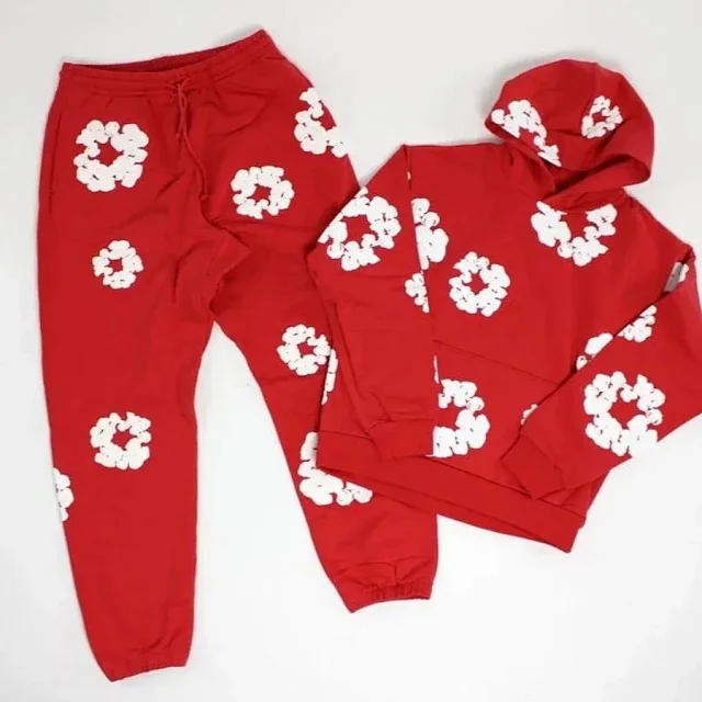 Unbranded Tracksuits Floral-print hooded sweatshirt and jogger set product detail image 9