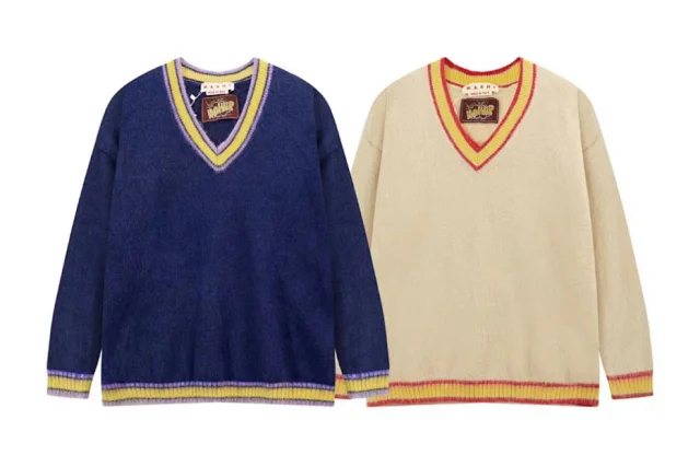 Acne Studios Knitwear AC30 V-neck button-front face-patch cardigan product detail image 6