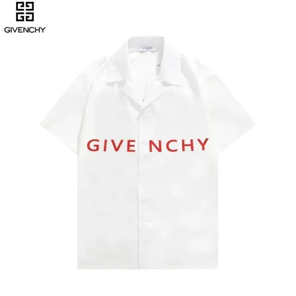 Givenchy Logo Print Short-Sleeve Shirt White - 4
