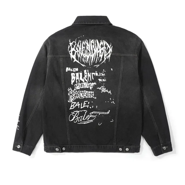 Balenciaga Jackets Assorted graphic and distressed denim product detail image 5