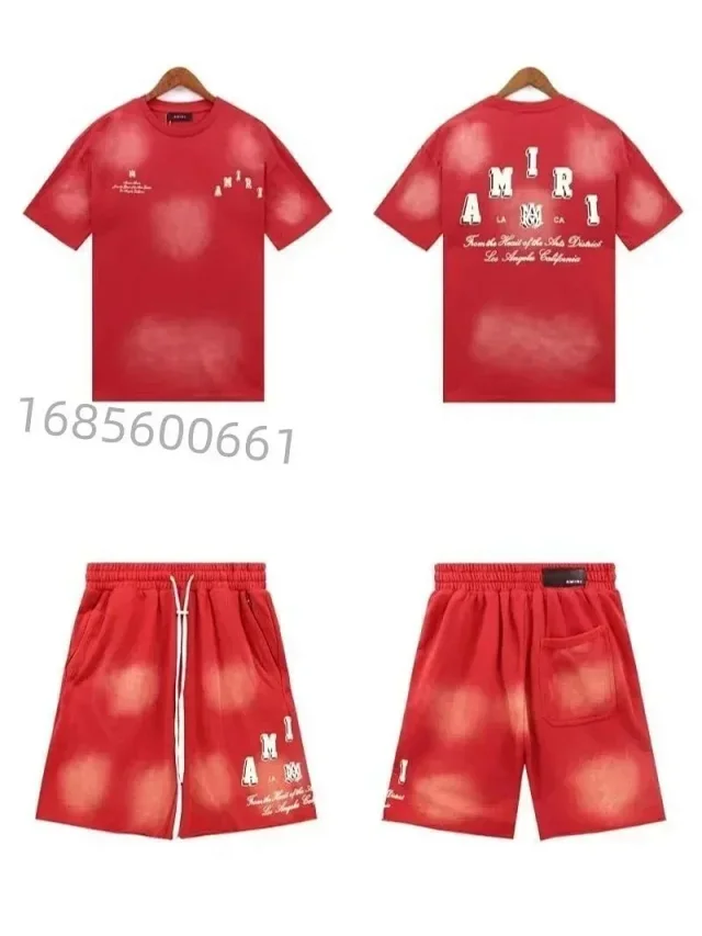 AMIRI Matching Sets Bleached Graphic T-Shirt and Shorts Set product detail image 2