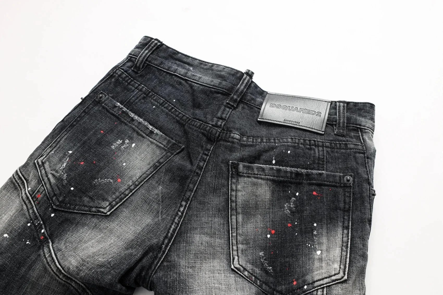 Dsquared2 Paint-Splatter Distressed Slim Fit Jeans - 7